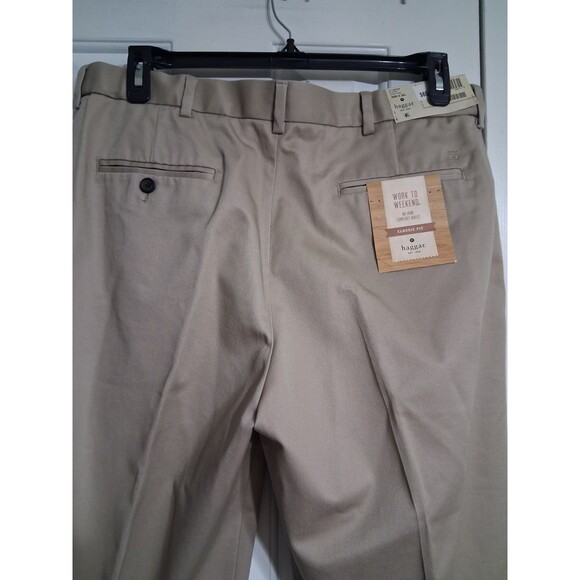 NWT Men's Haggar Work To Weekend Classic Fit Khaki Pants Size 36x30 - Picture 6 of 8